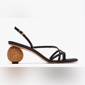 Kate Spade Black Braided Strap Sandals